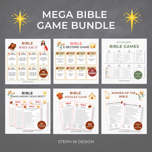 Printable Mega Bible Game Bundle-Church Games