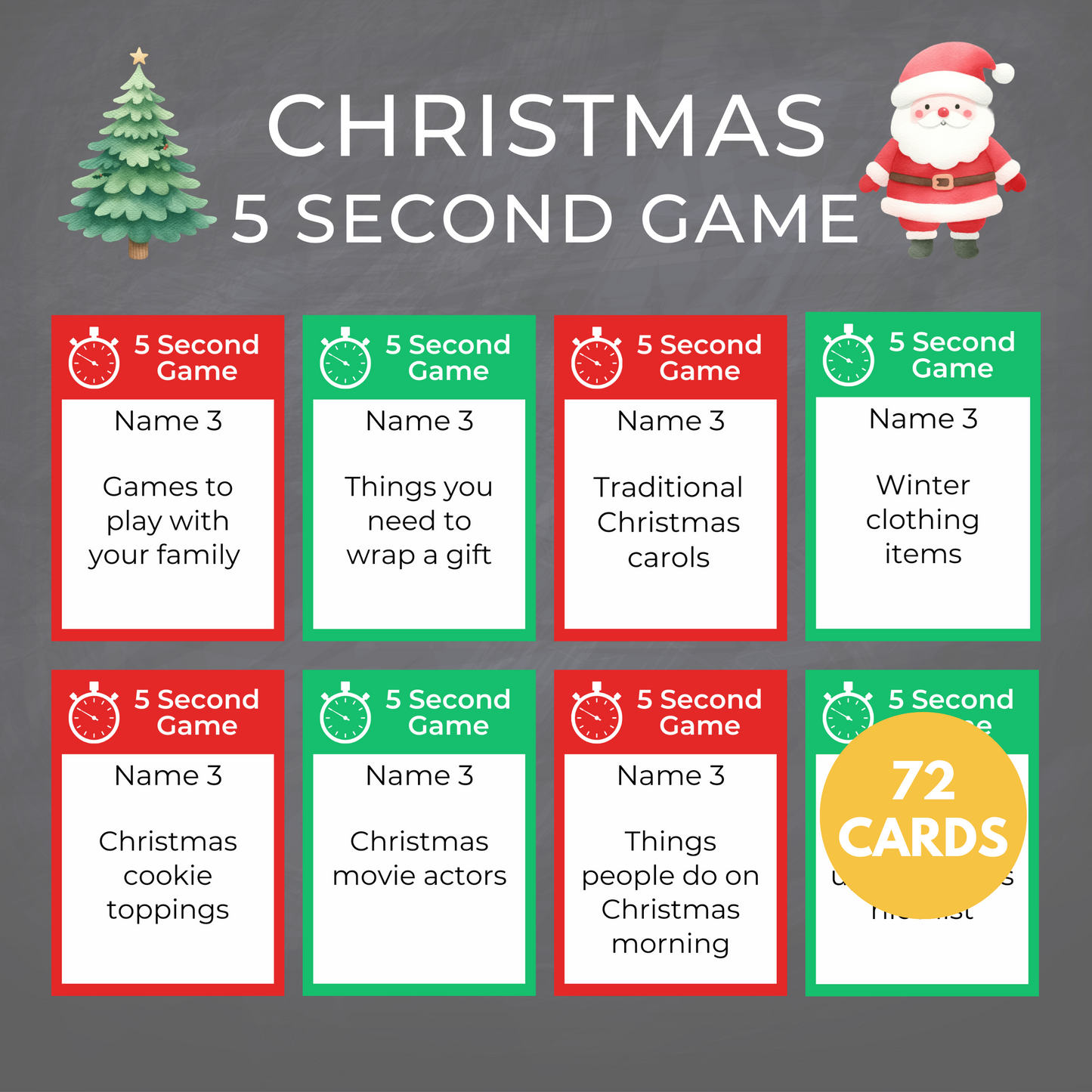 Christmas 5 Second Game - Digital Download