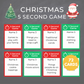 Christmas 5 Second Game - Digital Download