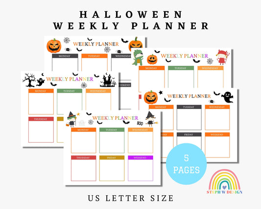 Printable Halloween Weekly Planner