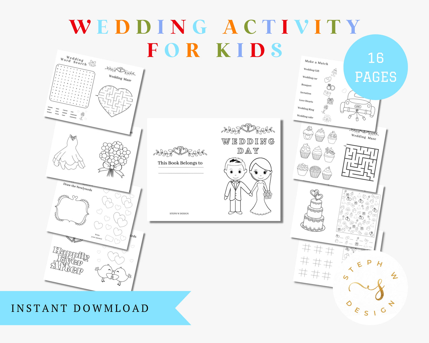Kids Wedding Activity Book