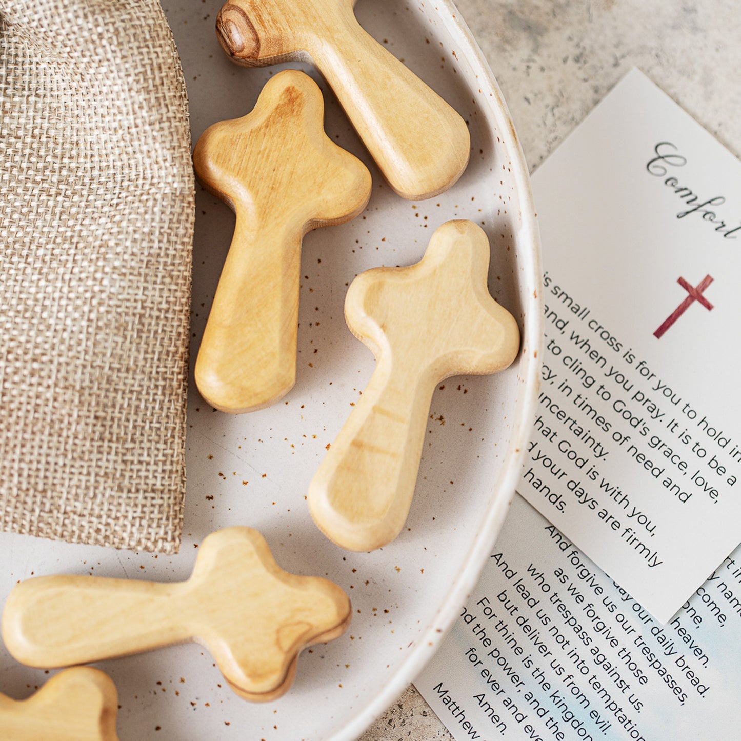 Holy Land Olive Wood Comfort Cross