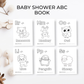 Printed 5x7 Baby Shower ABC Coloring Book
