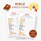 Bible Emoji Game, Printable Church Activity for Kids and Adults