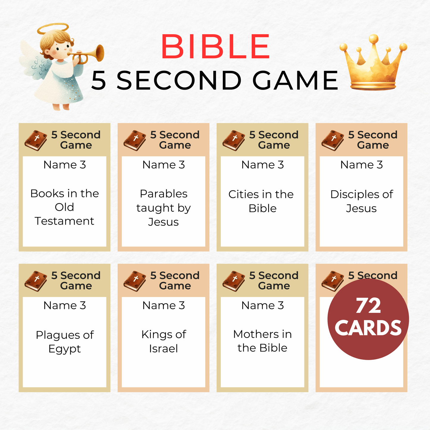 Bible 5 Second Game - Digital Download