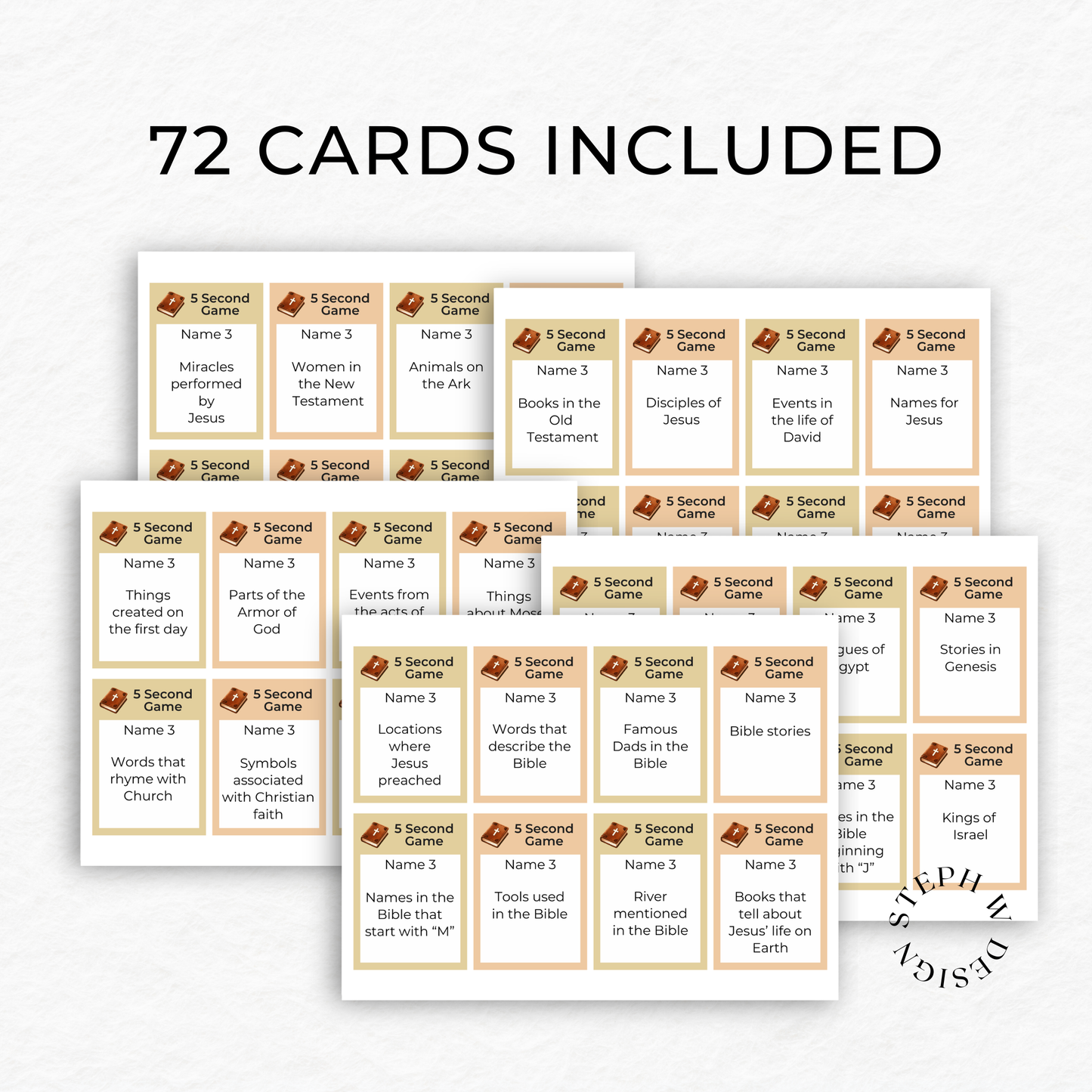 Bible 5 Second Game - Digital Download