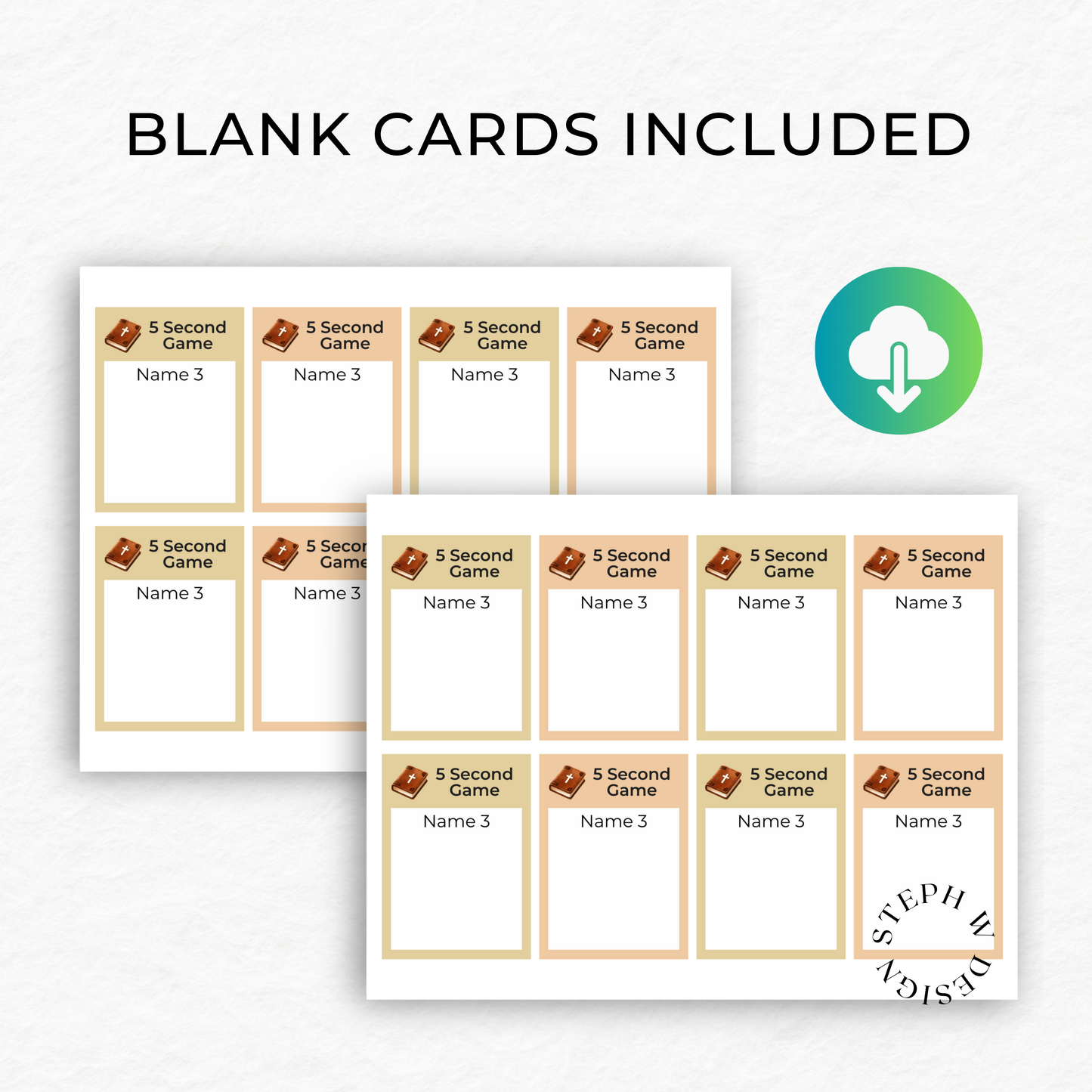 Bible 5 Second Game - Digital Download