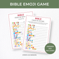 Bible Emoji Game, Printable Church Activity for Kids and Adults