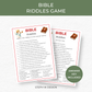 Bible Riddles Game - Digital Download