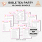 Christian Bible Tea Party Games - Digital Download