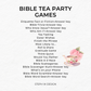 Christian Bible Tea Party Games - Digital Download