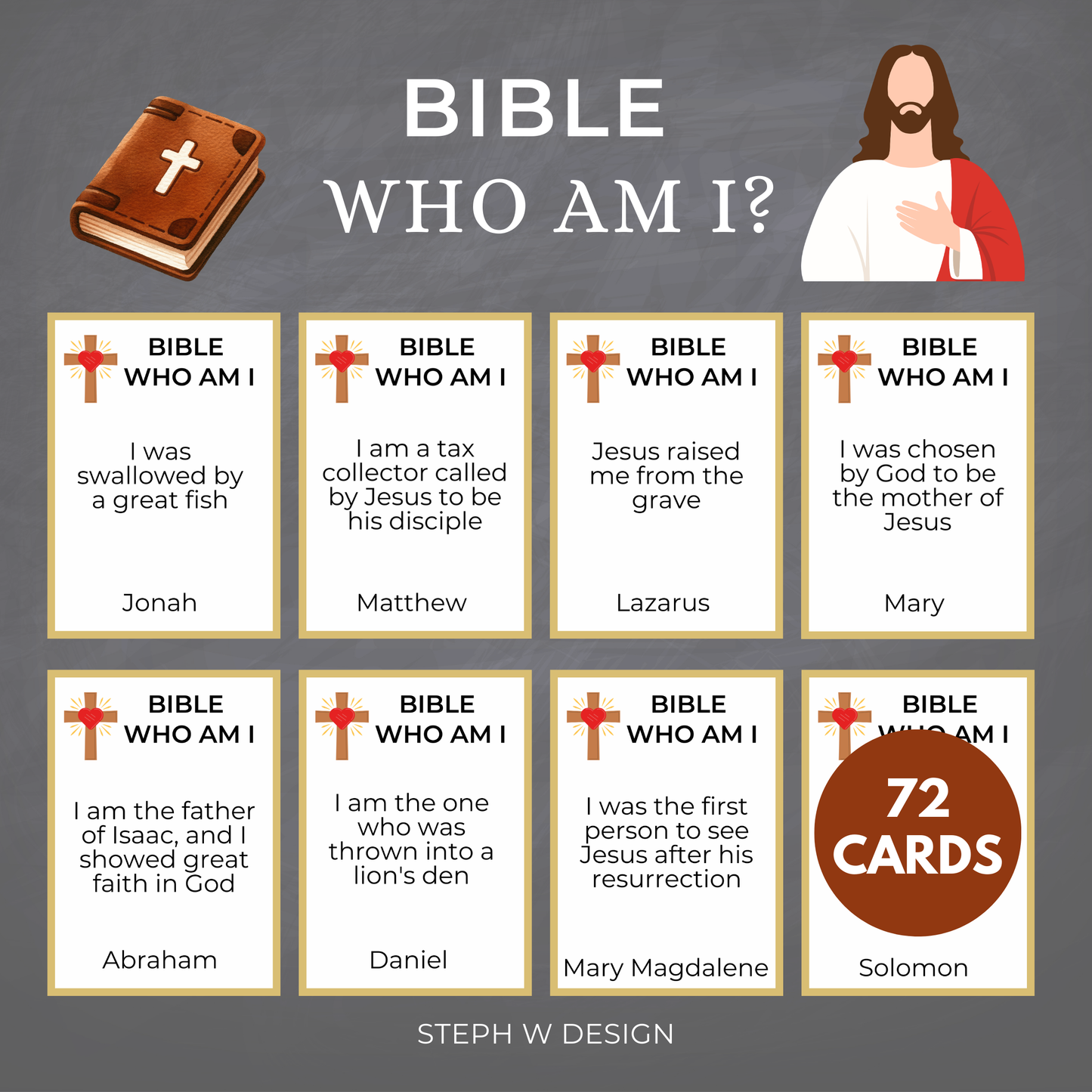 Bible Who Am I Game, Printable Sunday School Game