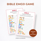 Bible Emoji Game, Printable Church Activity for Kids and Adults