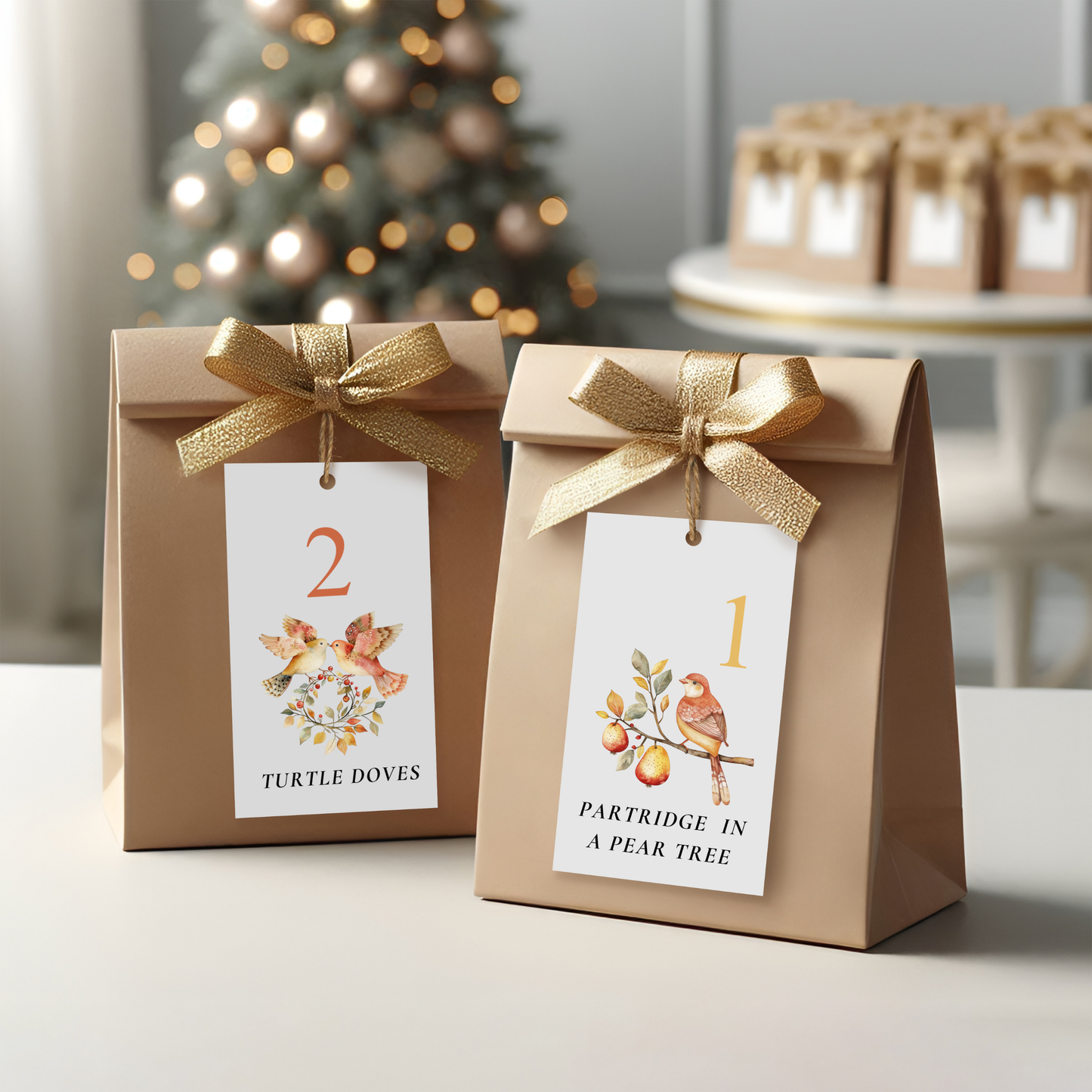 12 Days of Christmas Gift Tags - Digital Download