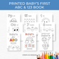 Baby Shower ABC & 123 Book Coloring Activity - Printed 5x7" Bundle