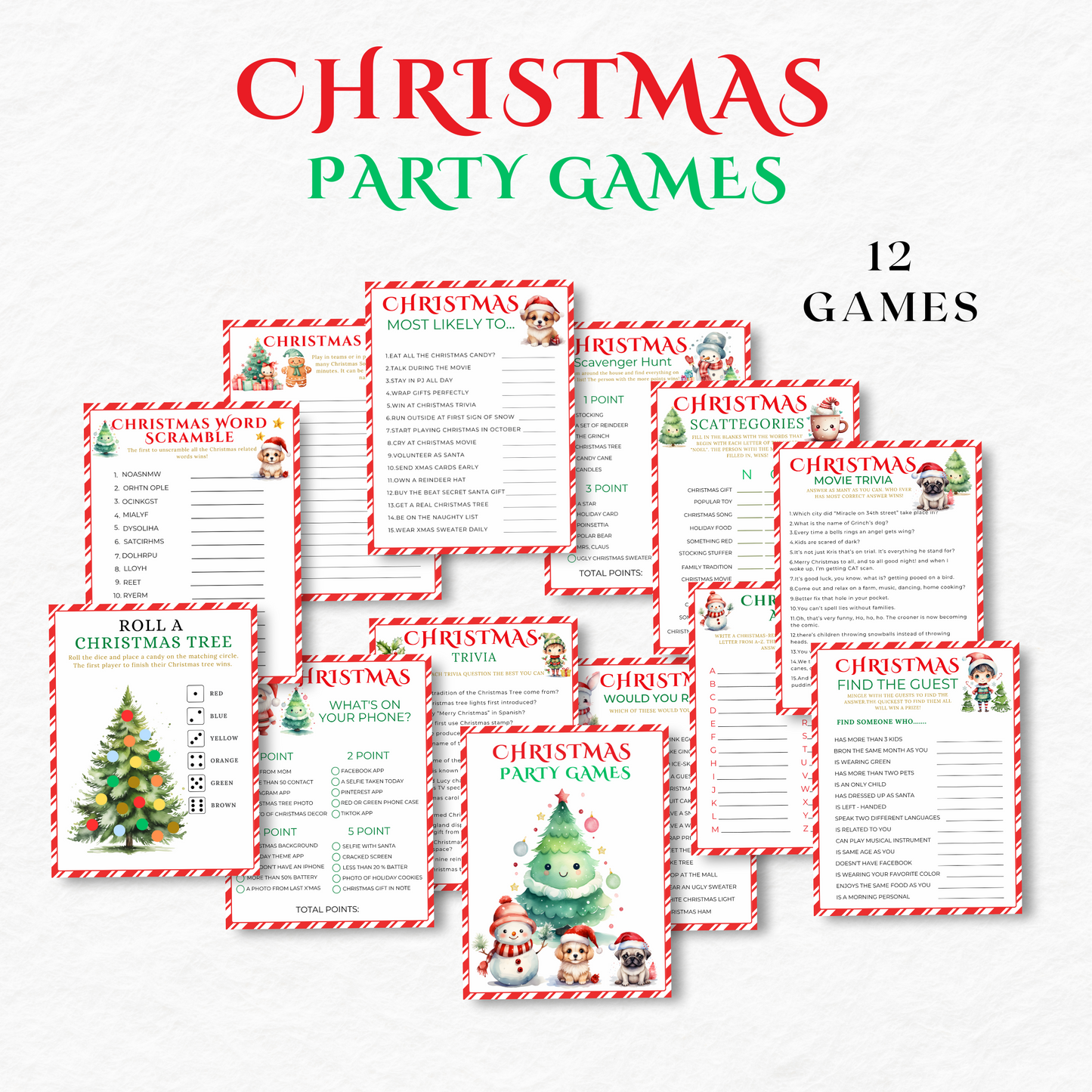 Christmas Party Game Bundle