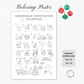 Christmas Advent Coloring Poster - Digital Download