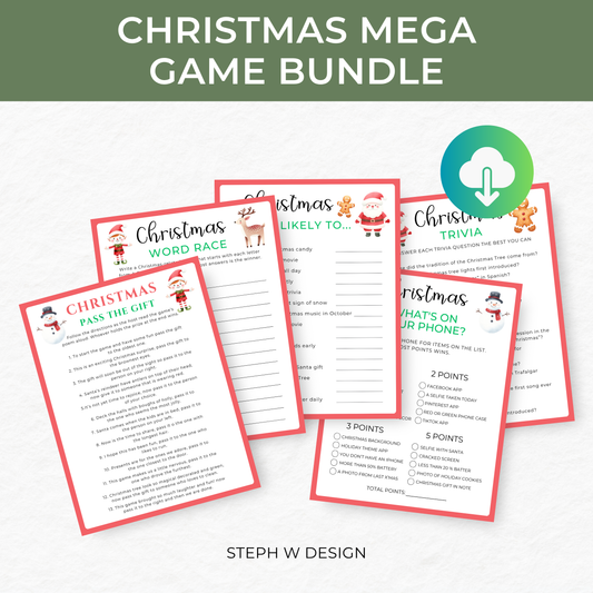 Christmas Party Game Bundle - Digital Download