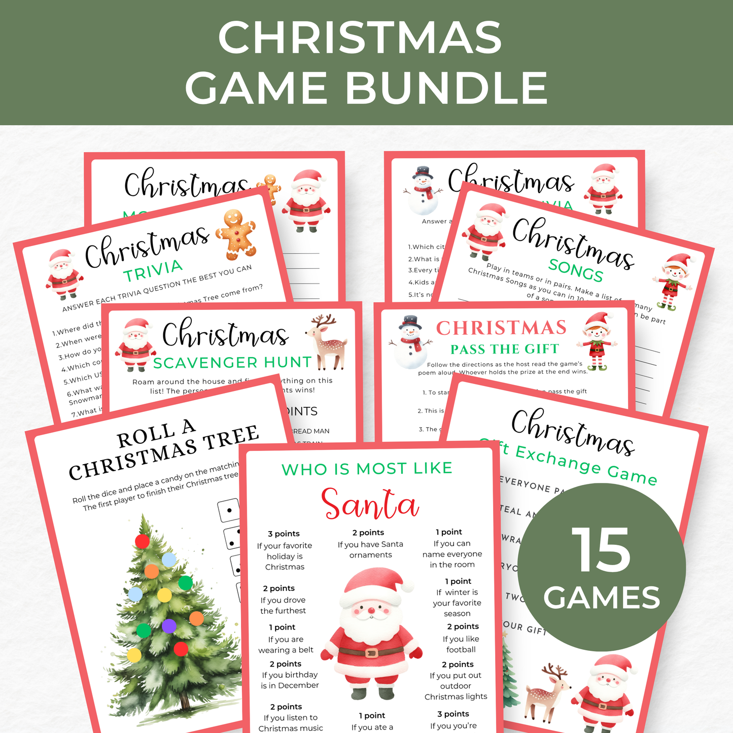 Christmas Party Game Bundle - Digital Download