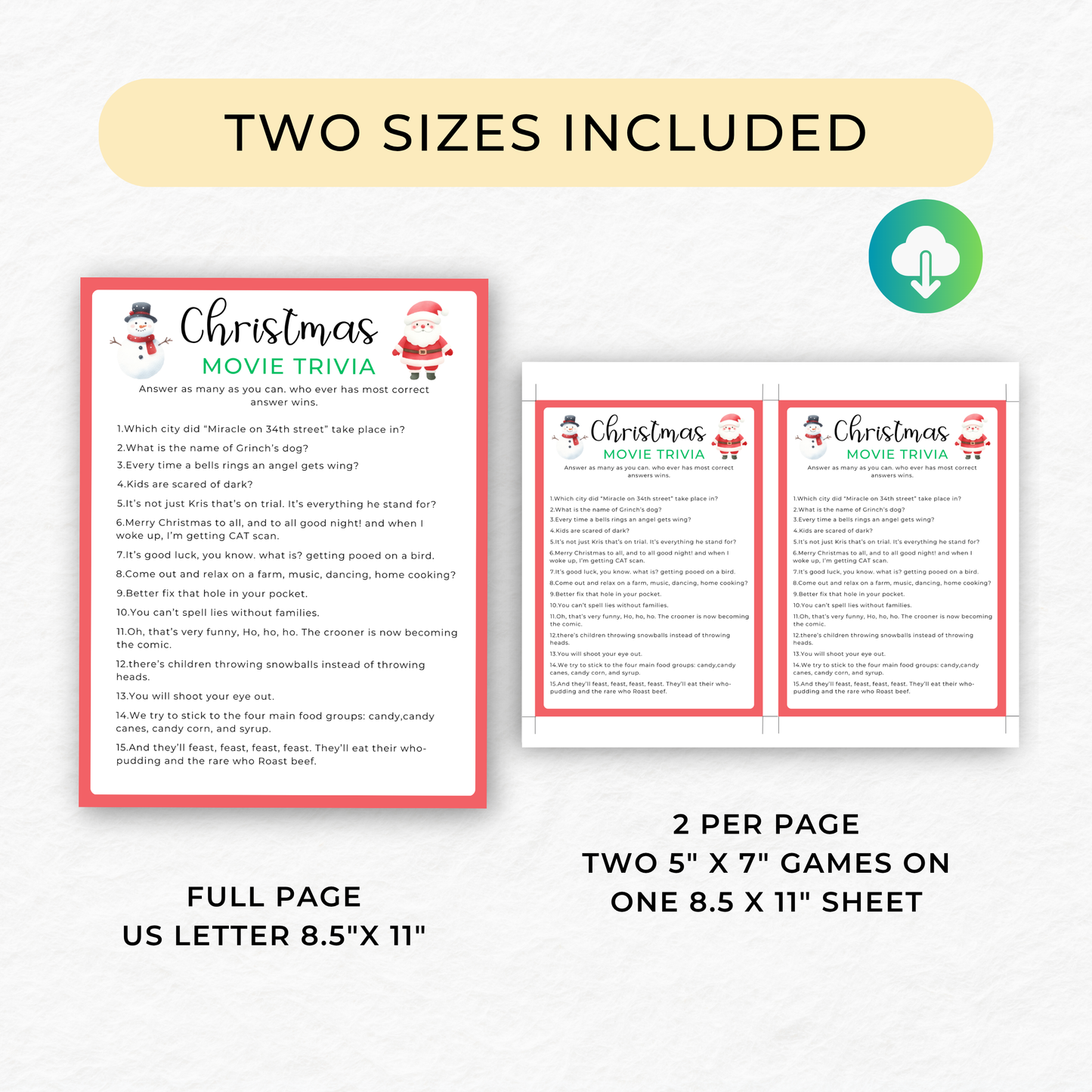 Christmas Party Game Bundle - Digital Download