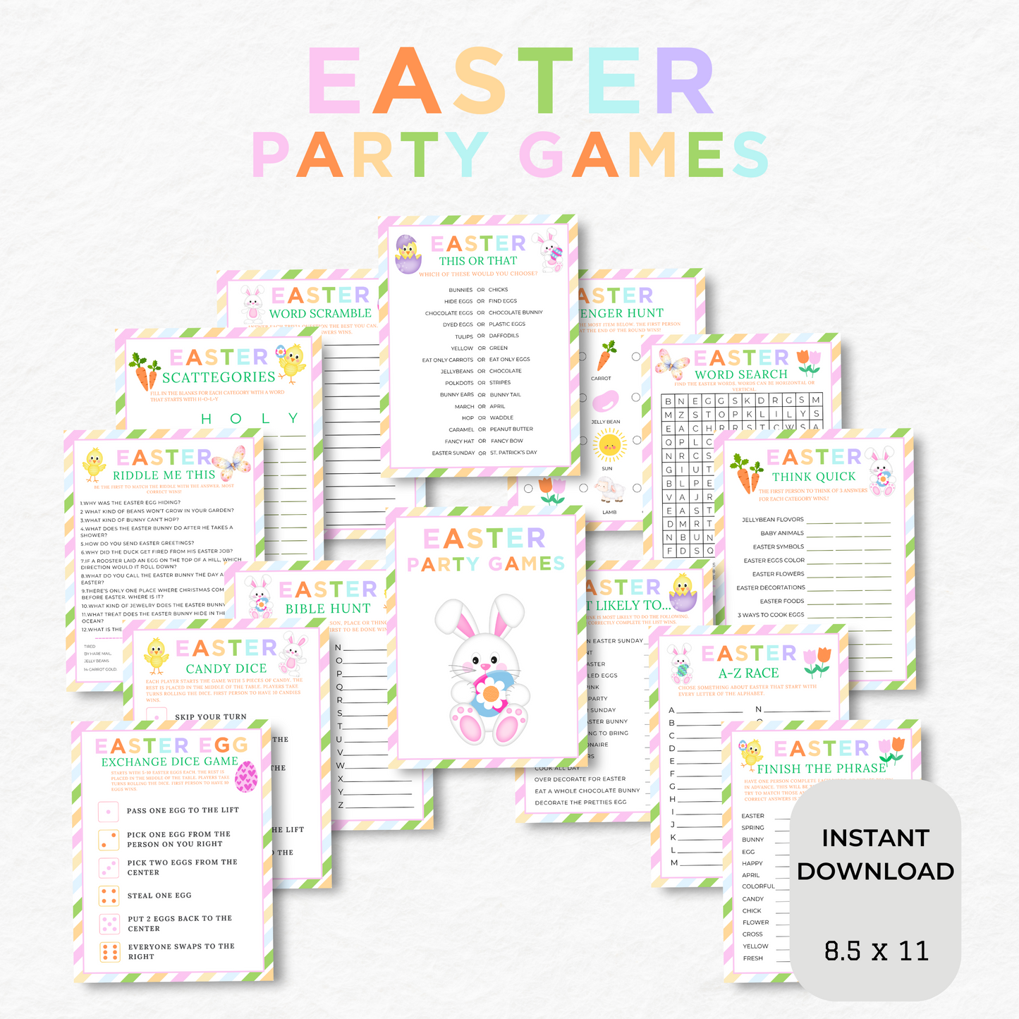 Easter Party Games Bundle