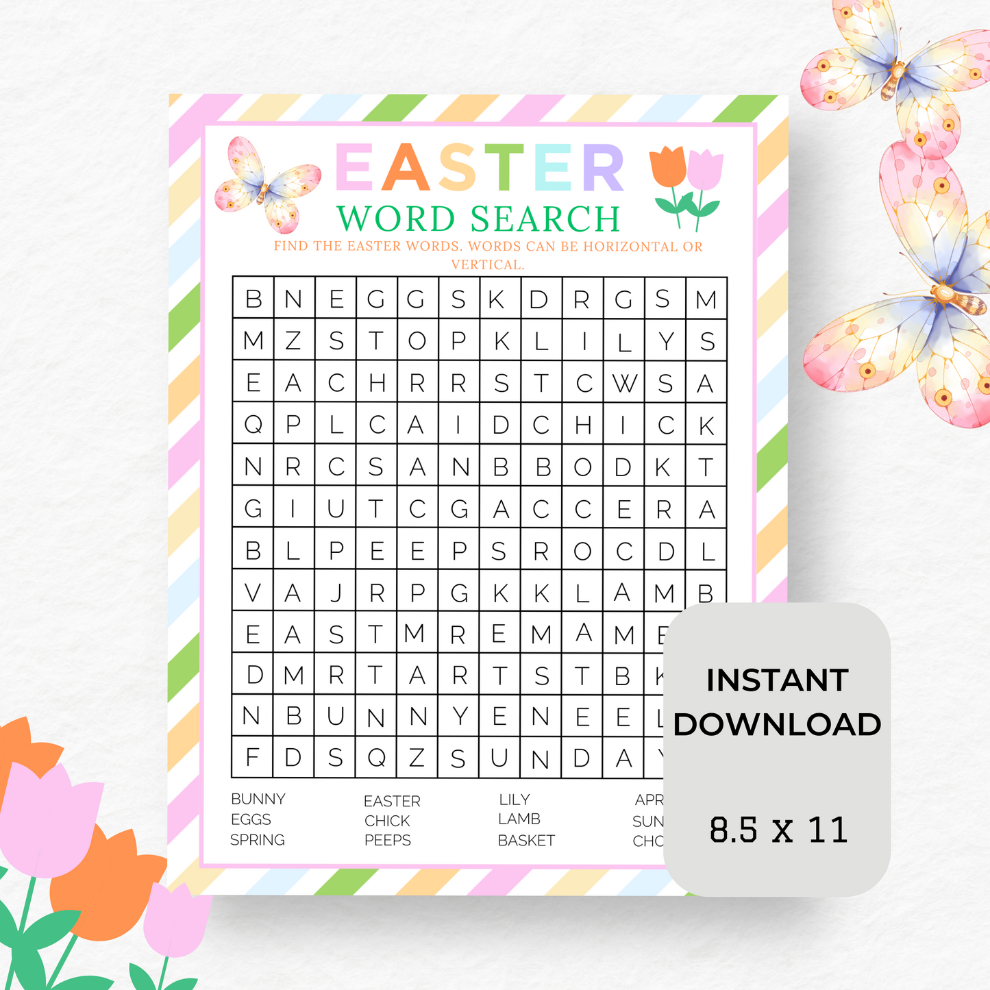 Easter Word Search Game