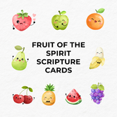 Fruit of the Spirit Scripture Cards for Kids - Digital Download