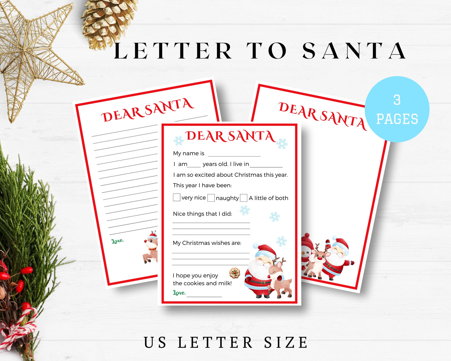 Printable Letter to Santa – Steph W Design