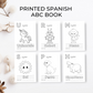Printed 5x7 Spanish Baby Shower ABC Coloring Book, Baby's First ABC Book
