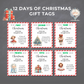 12 Days of Christmas Gift Tags - Nutcracker Christmas - Digital Download
