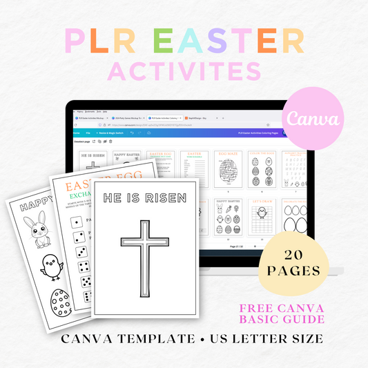 PLR Easter Activities Coloring Pages Template (Commercial Use)
