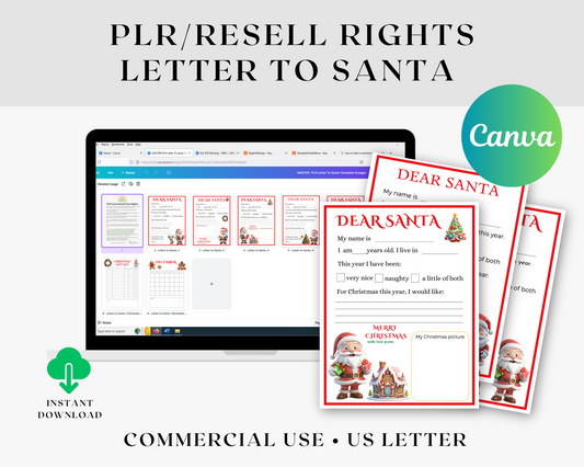 PLR - Letter to Santa Template (Commercial Use)