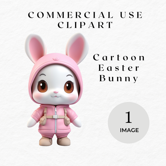 Easter Bunny Clipart - Pink Bunny Clip Art
