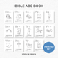 Printed 5x7 Bible ABC Book, Baby Shower ABC Coloring Book