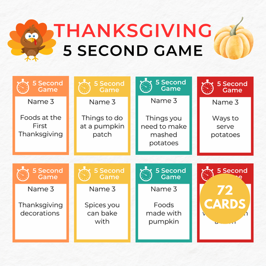 Thanksgiving 5 Second Game - Digital Download